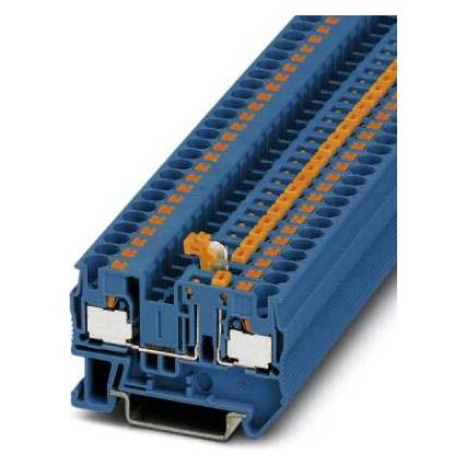 Phoenix Contact PT 4-MT BU 3211934 Messertrennklemme Polzahl: 2 0.20 mm² 4 mm² Blau 50 St., Elektronikkabel + Stecker, Blau