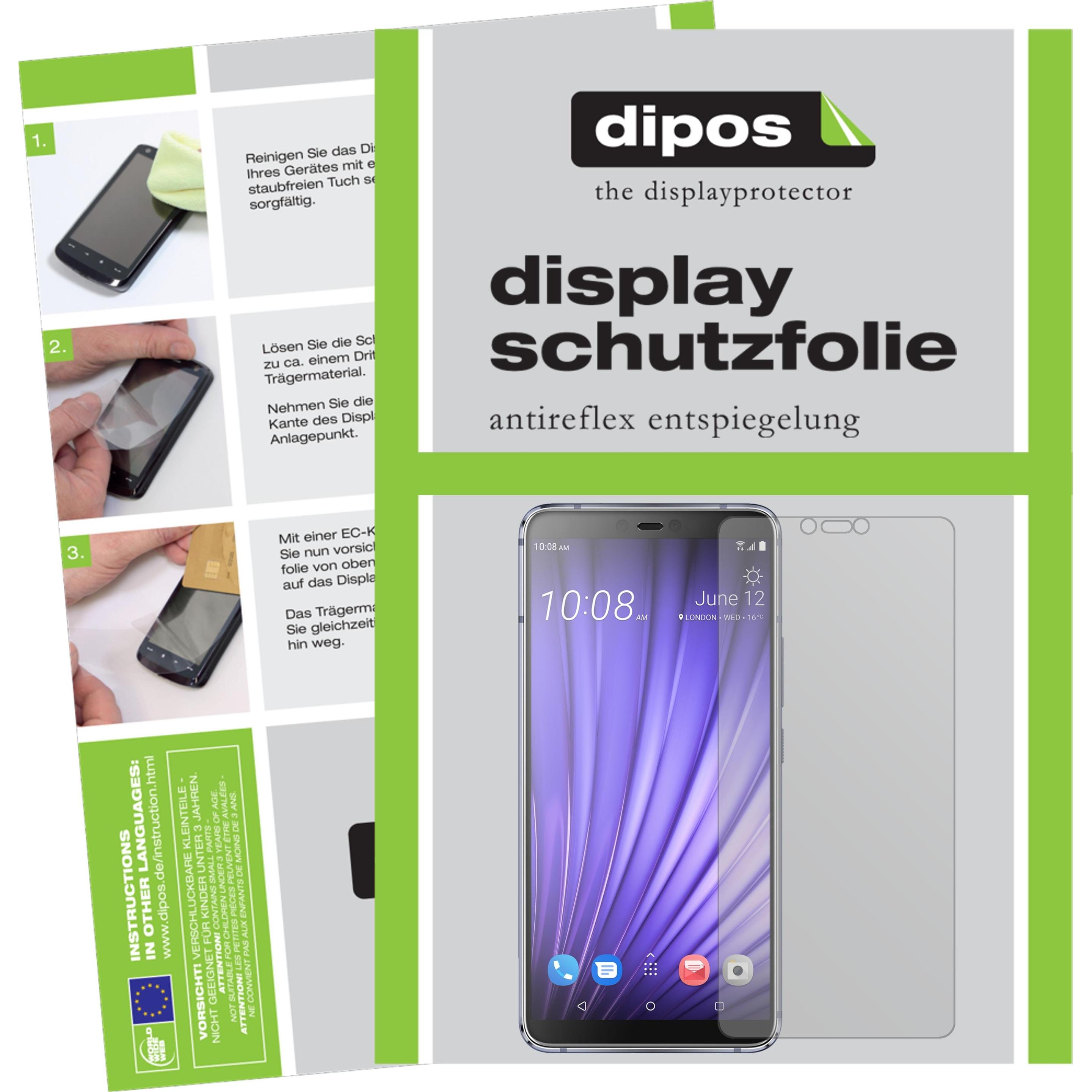 Dipos Displayschutzfolie Antireflex (5 Stück, HTC U19e), Smartphone Schutzfolie, Transparent