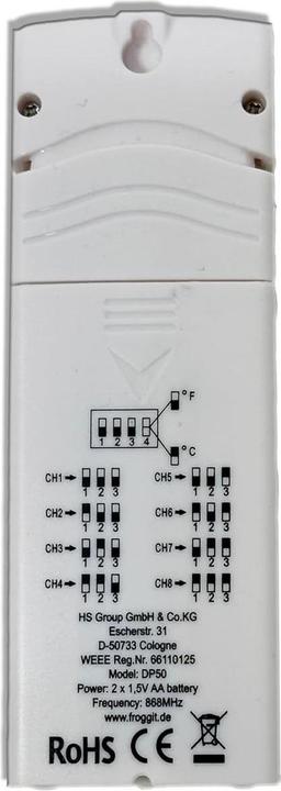 Produktbild Froggit Thermo-Hygrometer mit Funksensor