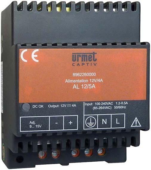 Alimentation Urmet 12V/5A – Transformateur Électrique Neuf, Modèle AL12/5A