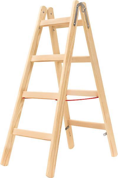 kaiserkraft Escabeau en bois (Échelle deux plans)