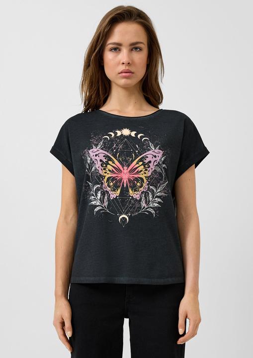 Produktbild s.Oliver T-Shirt Oversize-Shirt mit Frontprint (M)