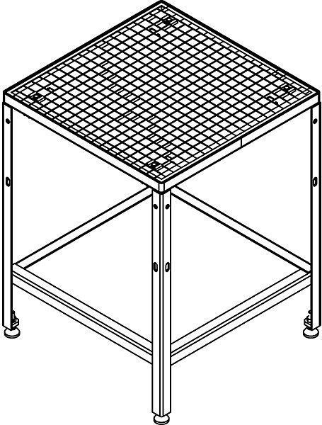 Produktbild eurokraft pro Plattform für Plattform-Modulsystem (Plattformleiter, 61 cm)
