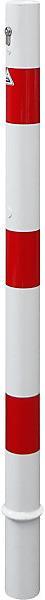 Image du produit kaiserkraft Poteau de délimitation, Ø 60 mm, blanc / rouge