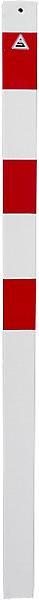 Image du produit kaiserkraft Poteau de délimitation, 70 x 70 mm, blanc / rouge