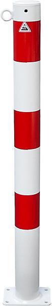 Produktbild kaiserkraft Absperrpfosten, Ø 76 mm, weiß / rot