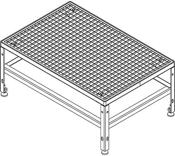 Immagine prodotto Eurokraft Piattaforma per sistema di moduli di piattaforma (Scala a pioli, 91 cm)