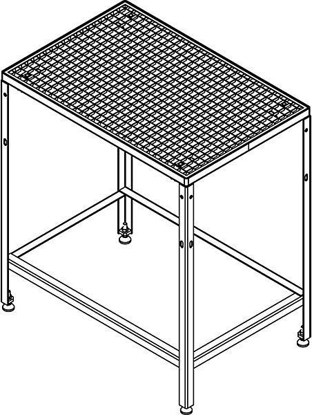 Immagine prodotto eurokraft pro Piattaforma per sistema di moduli di piattaforma (Scala a pioli, 91 cm)