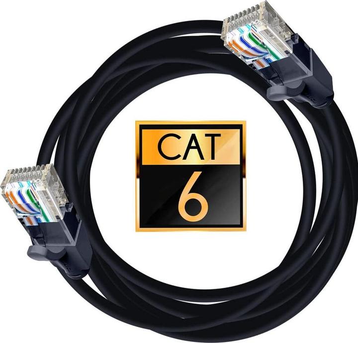 Image du produit Vention Cat.6 UTP Patch Cable, noir, 10m (UTP, CAT6, 10 m)