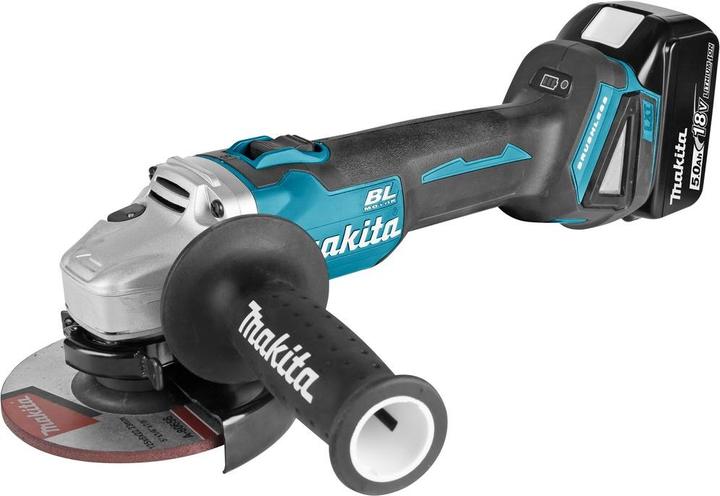 Actual product image Makita DGA504RTJ, 2 batteries (125 mm)