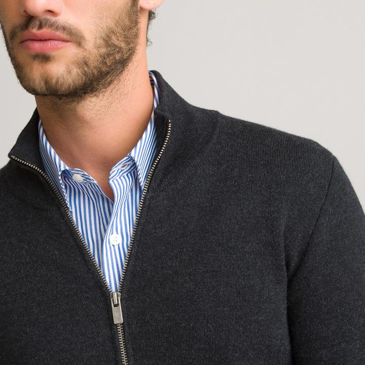 Immagine prodotto La Redoute Collections Cardigan in lana merino con cerniera (L)