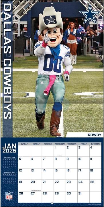 Actual product image NFL - Mascots - 30.5 x 30.5 cm Wall Calendar 2025 (30.5 x 30.5 cm)