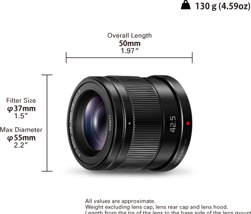 Actual product image Panasonic 42.5mm f/1.7 ASPH. Power O.I.S. (Micro Four Thirds, Micro Four Thirds)