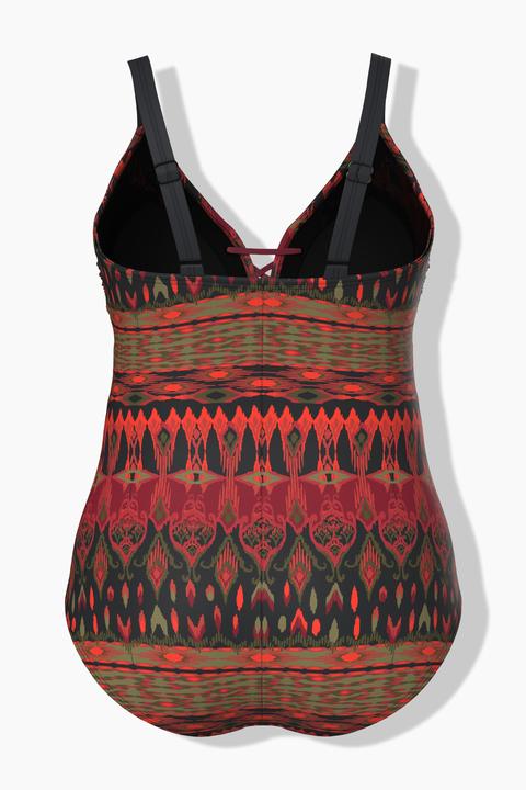 Actual product image Ulla Popken Alpine Pattern One Piece Swimsuit (46)