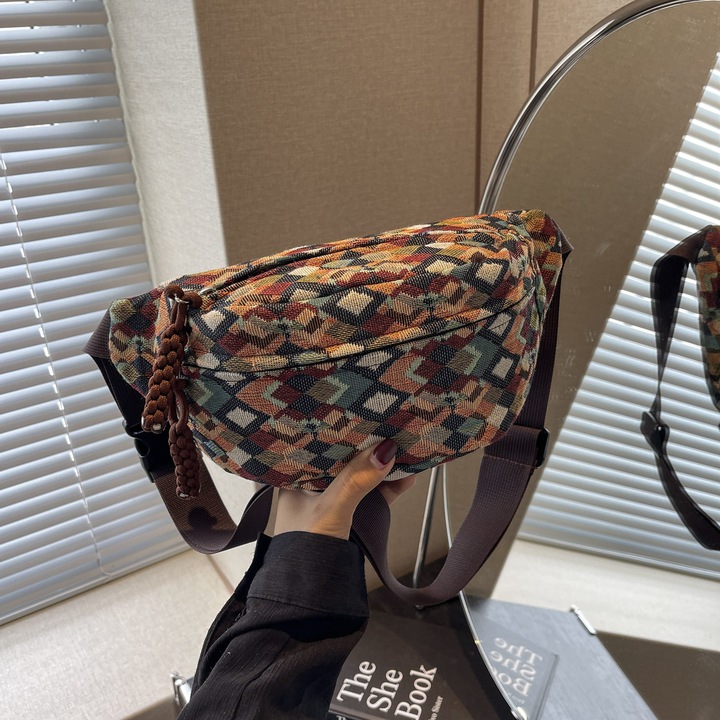 Only-Bags.Store Stylische Crossbody Gürteltasche - Verstellbarer Gurt, Nylon, Reissverschluss, Polyester gefüttert -