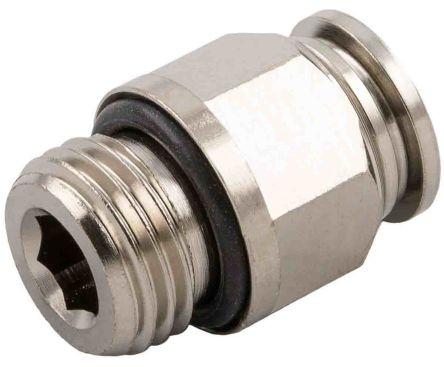 Actual product image RS PRO Push-in Fitting, G 1/8 Male to Push In 8 mm (Pipe fitting)