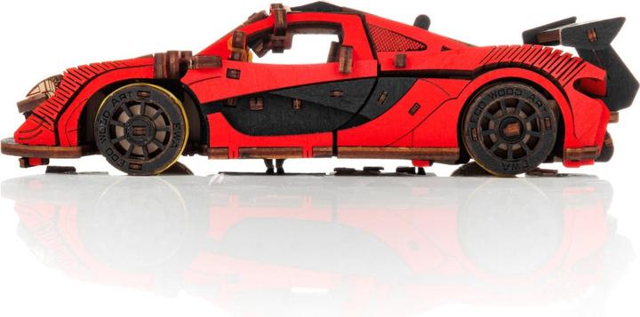 Image du produit Eco Wood Art Kit de maquette 3D en bois - Voiture de course - Rouge (237 pièces)