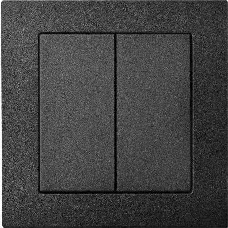 Liregus TWO WAY SWITCH IP6+6-10-201-01 BLACK EP, Taster + Schalter, Grau