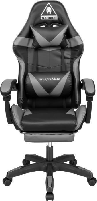 Immagine prodotto Krüger&Matz Sedia da gioco Sedia da gioco Warrior GX-150, nero-grigio