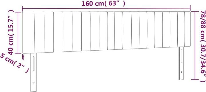 Image du produit vidaXL Laureen (160 x 5 x 88 cm)