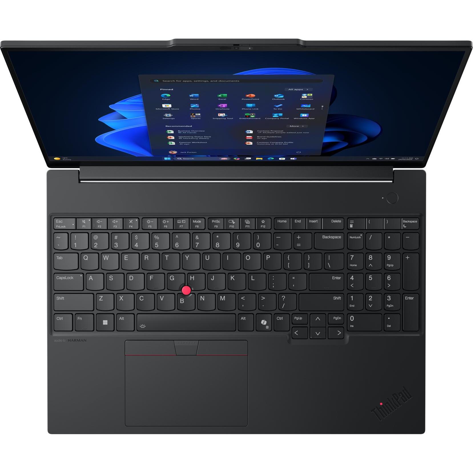 Lenovo ThinkPad E16 Gen 3 (16", 1000 GB, 32 GB, Deutschland, Intel Core Ultra 5 225U), Notebook, Sch
