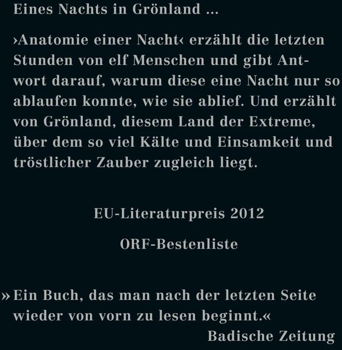 Produktbild Anatomie einer Nacht (Deutsch, Anna Kim, 2013)