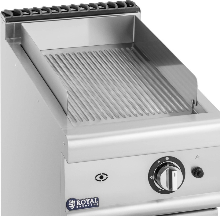Produktbild Royal Catering Gas-Grillplatte Unterschrank 6 kW geriffelt Propan/LPG/Erdgas 50 - 300 °C (6 kW)