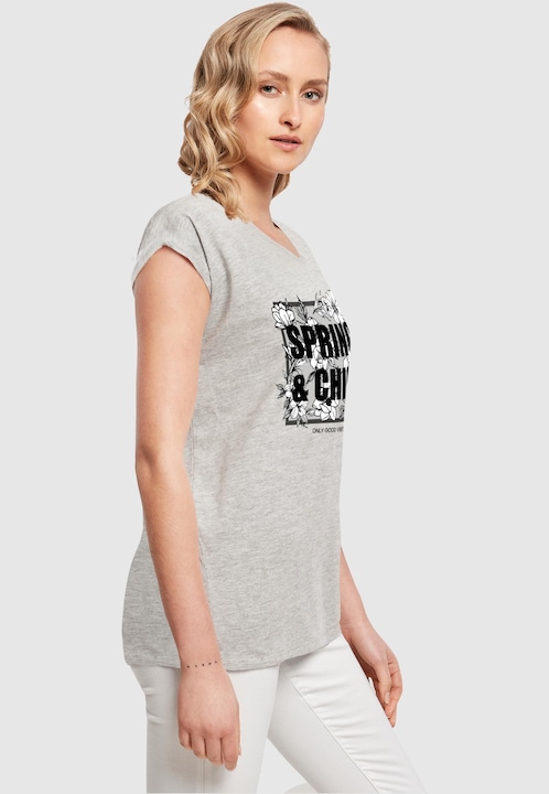 Produktbild Merchcode Ladies Spring And Chill Extended Shoulder Tee - 113645 (S)