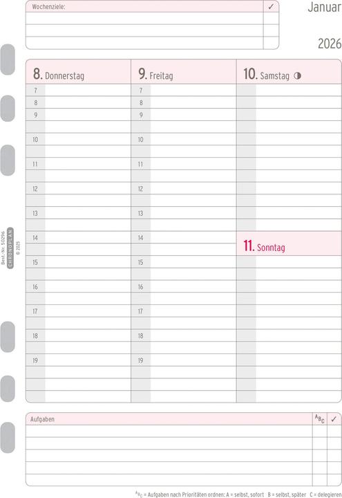 Actual product image Chronoplan Wochenplan (A5, 1 week / 2 pages)