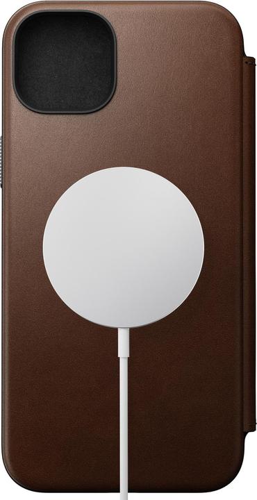 Immagine prodotto Nomad Cover a libro in pelle moderna Folio iPhone 15 Plus Marrone (Apple iPhone 15 Plus)