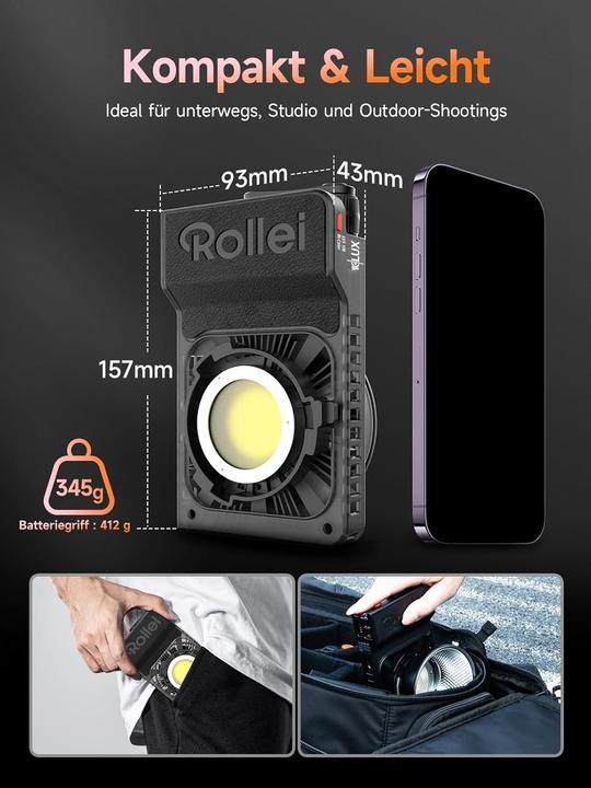 Image du produit Rollei LED-Kit | 100W | Bi-Color | LUX-Serie (éclairage de studio)