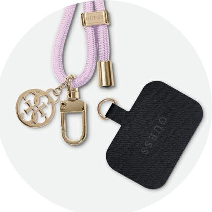 Actual product image Guess GUOUCNMG4EU Universal CBDY Cord pasek liliowy/purple Nylon 4G Metal Charm