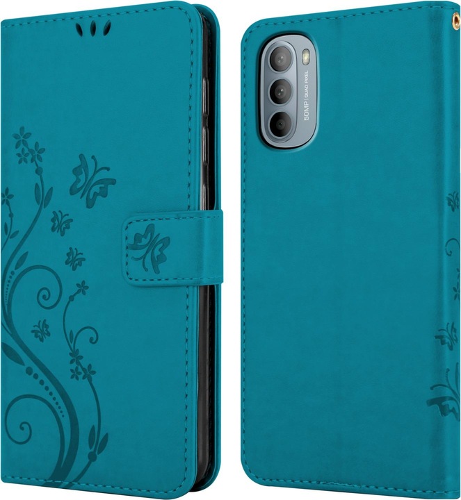 Actual product image Cadorabo Flower Book cover (Motorola Moto G31, Motorola Moto G41)