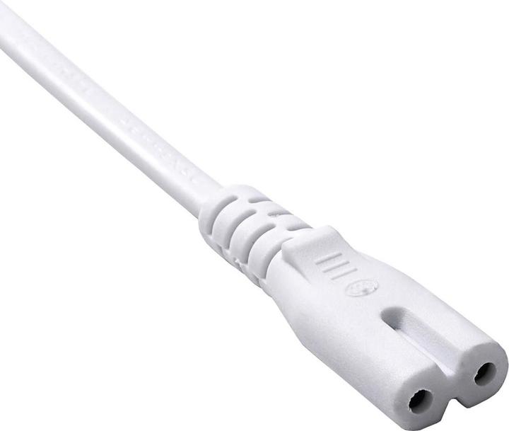 Produktbild Akyga Strom Adapterkabel (1x Euro-Stecker - 1x Kleingeräte-Buchse C7) 1.50 m Wei (1.50 m)