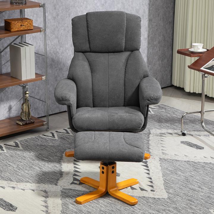 Produktbild Homcom Relaxsessel Polyester,Schaumstoff Dunkelgrau
