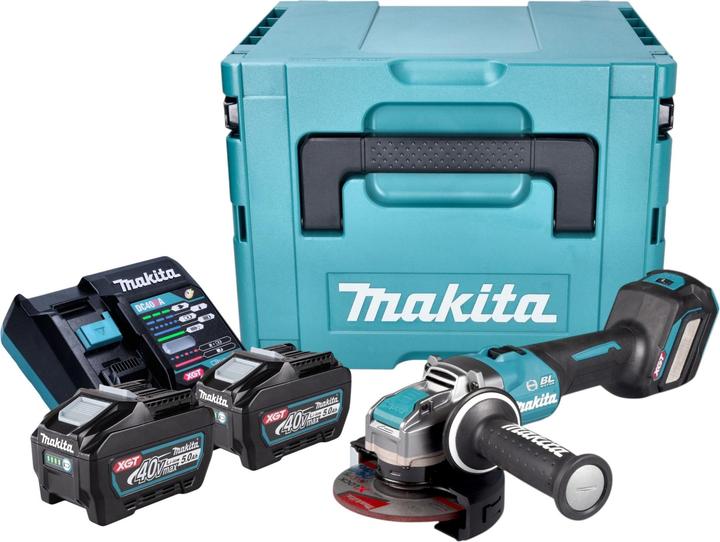 Actual product image Makita GA 041 GT201 Akku Winkelschleifer 40 V max. 125 mm X-LOCK Brushless + 2x Akku 5,0 Ah + (125 mm)