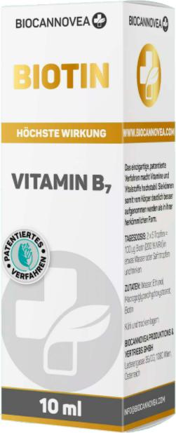 Produktbild Biocannovea Biotin Vitamin B7 (1 Stück, Tropfen, 52 g)