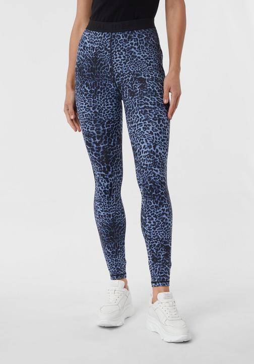 Comma Leggins Jersey-Leggings mit All-over-Leo-Print (34, 36)