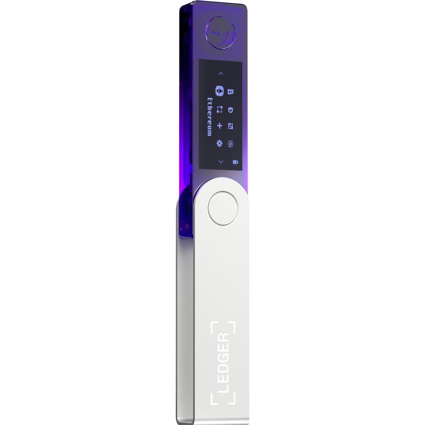 Ledger Nano X - Viola (Bitcoin, Dash, Dogecoin, Ethereum Classic, Litecoin), Crypto wallet, Viola, Argento