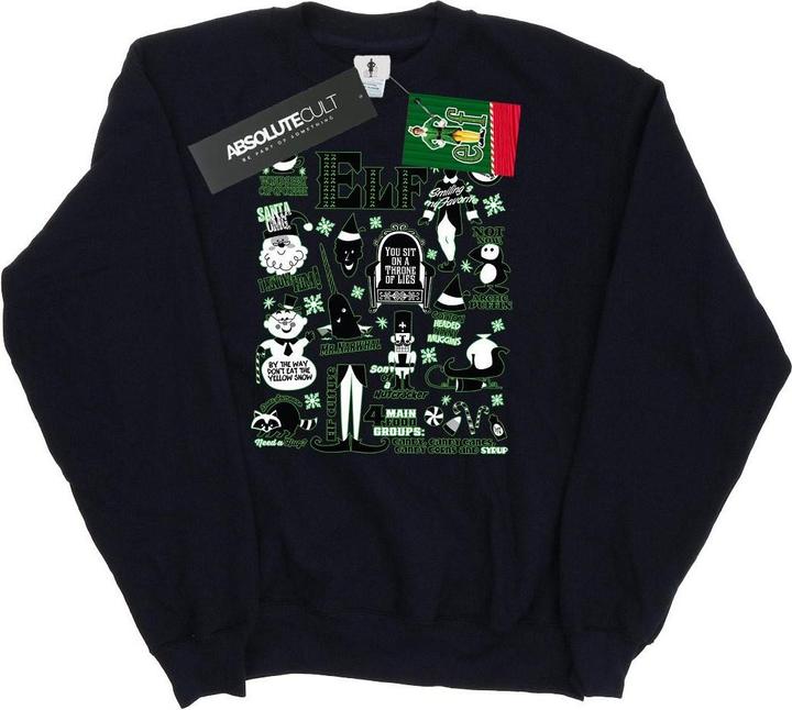 Immagine prodotto Elf Infographic Poster Felpa Donna (S)