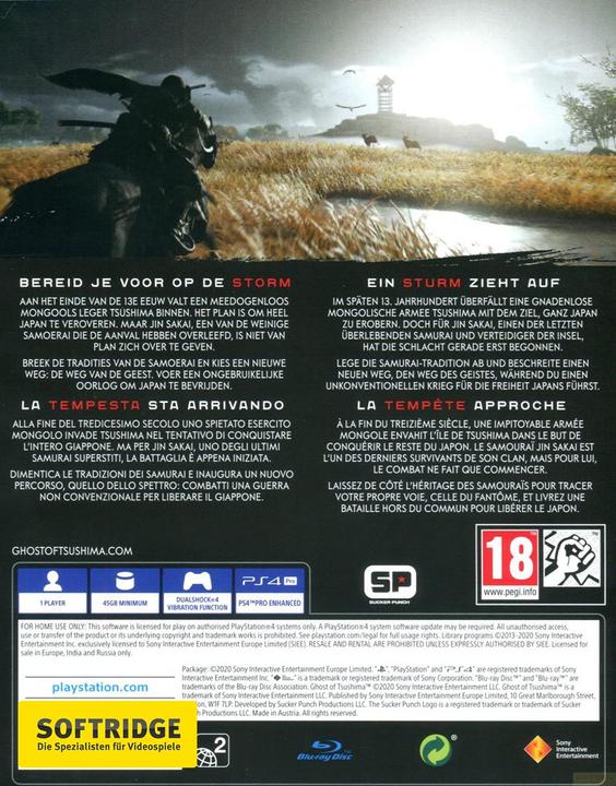Produktbild Sony Ghost of Tsushima (PS4, Multilingual)