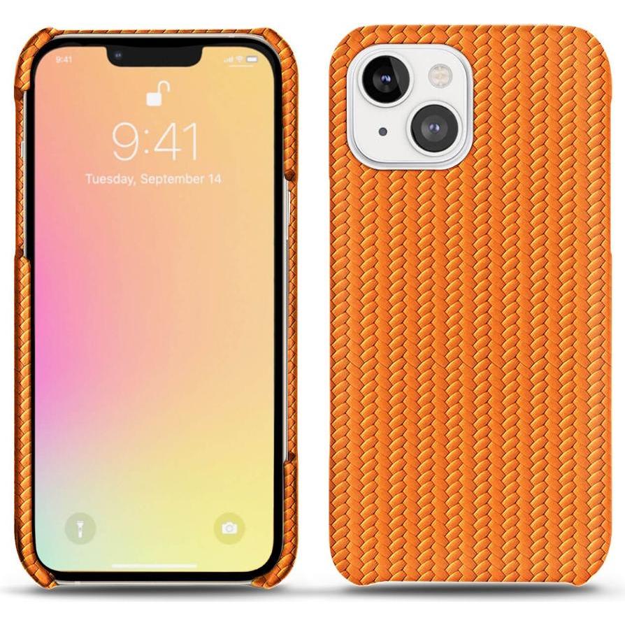 Thumbnail - Noreve Lederschutzhülle (Apple iPhone 13), Smartphone Hülle, Orange