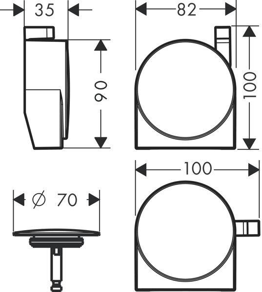 Actual product image hansgrohe Exafill S ready set (polished gold optic)