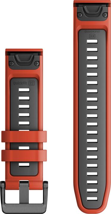Productafbeelding Garmin Siliconen polsband, Quickfit, 22 mm, rood/grafiet (22 mm, Silicone)