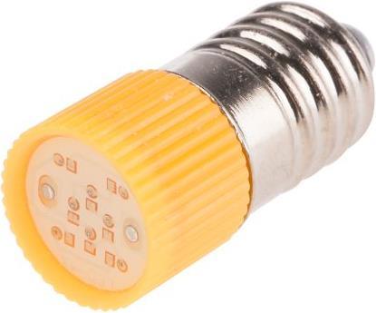 Produktbild RS PRO LED E10x21 28VAC/DC 8-chip gelb (E10, 1x)