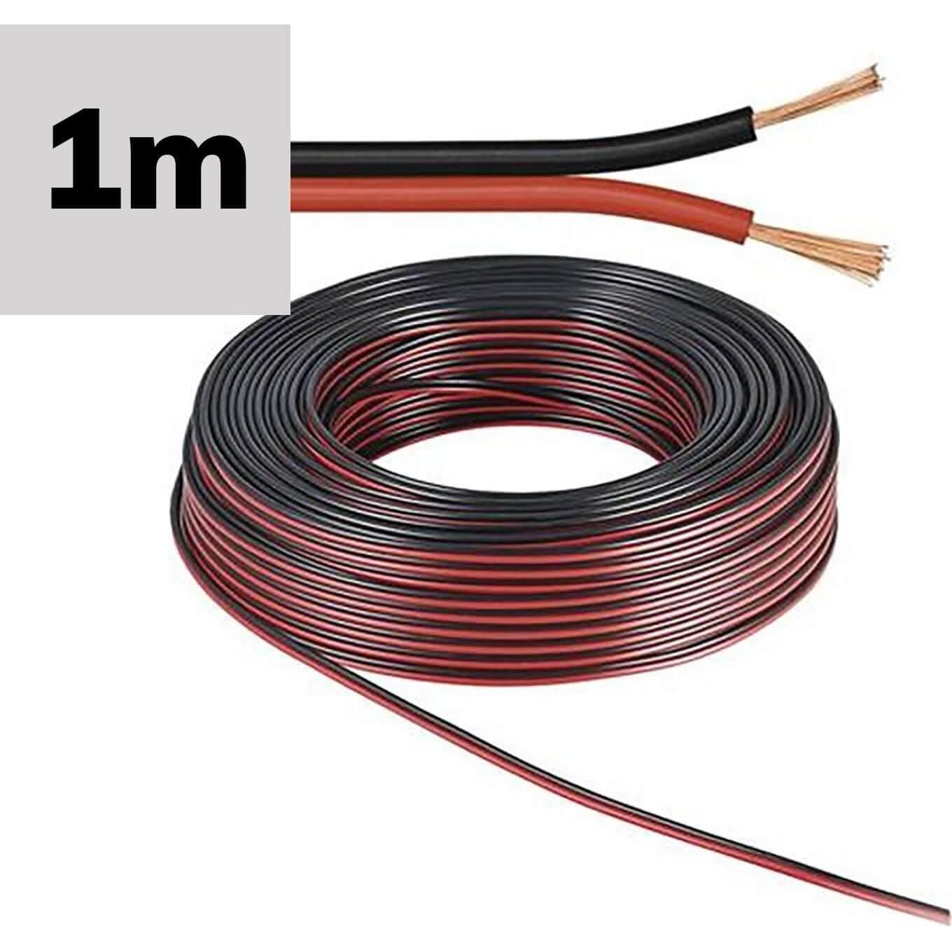 Isoled, Zubehör Beleuchtung, Kabel schwarz/rot 2x 0.75mm2 H03VH-H YZWL AWG18, Meterware