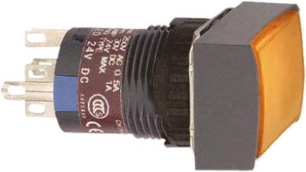 Actual product image Schneider Electric Push button Square 16mm 1CO Orange LED