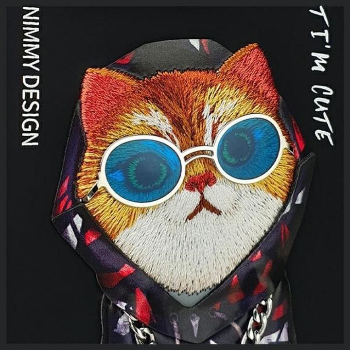 Immagine prodotto Nimmy case iPhone 15 Pro Max 6.7" black Glasses Cool Cat (Apple iPhone 15 Pro Max)