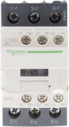 Actual product image Schneider Electric Contactor,3P,Spl,32A AC3 15KW 1NO1NC 12Vdc