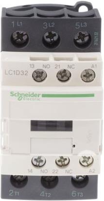 Produktbild Schneider Electric Schütz,3P,Spl,32A AC3 15KW 1NO1NC 415Vac